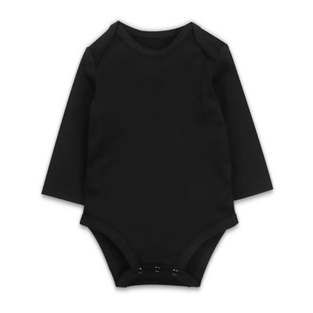 Adorable Girls Bodysuits Long Sleeve Baby Clothing for Comfortable Everyday Wear 12-18 Months Black