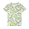 thumbnail image 5 of Mgmyaa Boys and Girls Short Sleeve Tees Kids Cute Dinosaur Print Cotton Summer T-Shirts, 5 of 5