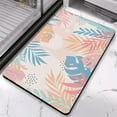 thumbnail image 5 of Non-Slip & Washable Pink Boho Bath Mat - Aesthetic 20x32 inch Bathroom Rugs with Abstract Plant Art Design!, 5 of 5