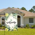 thumbnail image 2 of Amhnf Welcome Floral Garden Flag With Yellow Roses And Green Leaves For Home Outdoor Garden Yard Decor 12x18 inch, 2 of 5