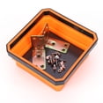 thumbnail image 4 of Caja de almacenamiento de piezas de herramientas de metal de 4,53 pulgadas, bandeja magnética plegable para piezas (naranja), 4 of 7