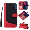 thumbnail image 1 of Allytech for iPhone 14 Plus Wallet Case with Card Slots Holder and Wrist Strap, PU Leather Kickstand Flip Folio TPU Bumper Shockproof Case for iPhone 14 Plus 6.7" 5G 2022, Red, 1 of 7