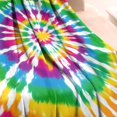 thumbnail image 3 of Rainbow Tie Dye Mandala Pattern Blanket,Comfortable Soft Flannel Throw Blanket,All Season,Warm Lightweight Blankets for Sofa Bed Couch Living Room Chair,40"x50", 3 of 4