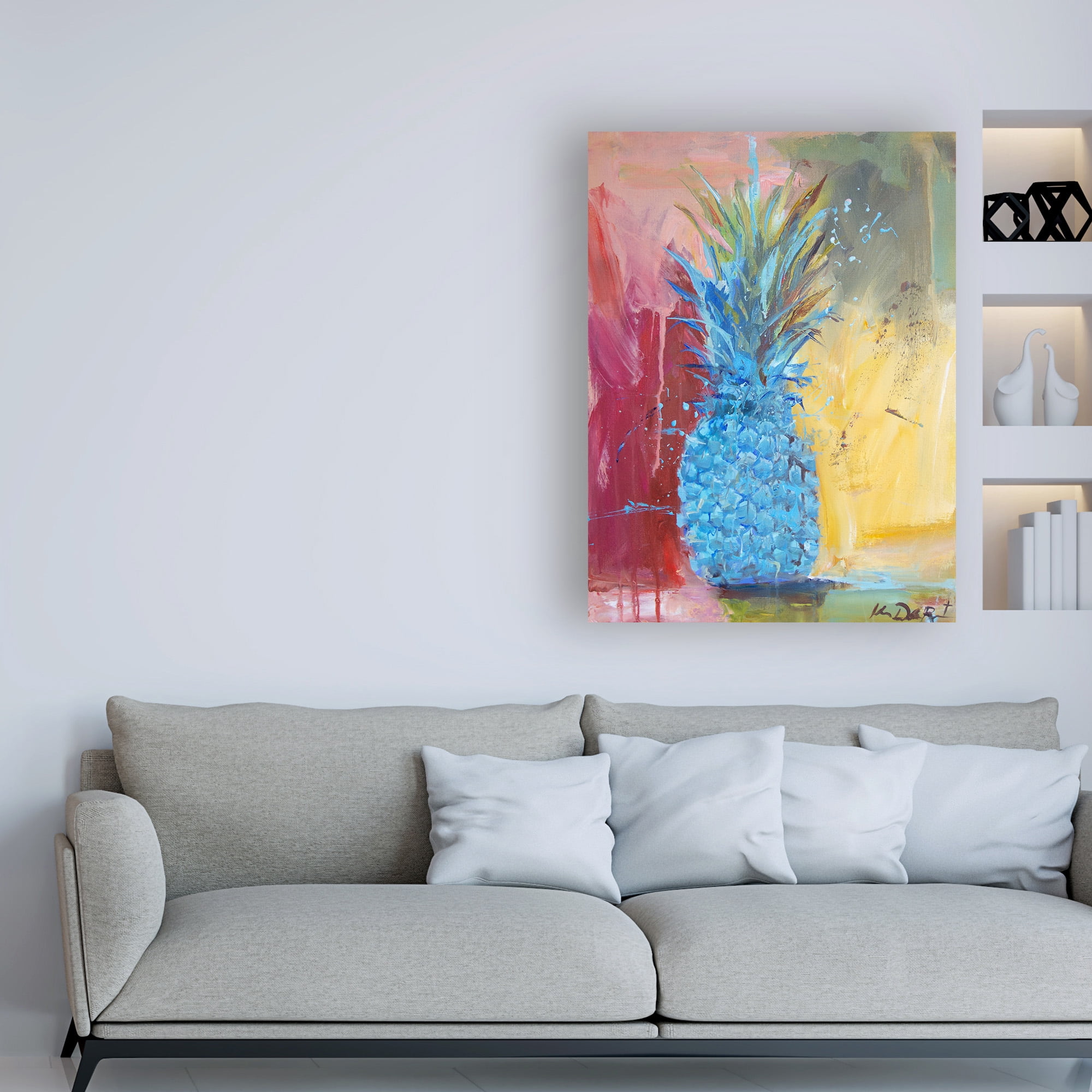 Trademark Fine Art 'Cobalt Pineapple' Canvas Art by Kym De Los Reyes