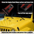 thumbnail image 4 of 2 Pcs Front Engine Hood Hinge Cover Trim Exterior Decoration for Jeep Wrangler JK 2-Door 4-Door 2007-2018 Black, 4 of 6