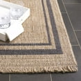 thumbnail image 5 of SAFAVIEH Retreat Luigi Bordered Indoor/Outdoor Area Rug, Natural/Black, 9' x 12', 5 of 16