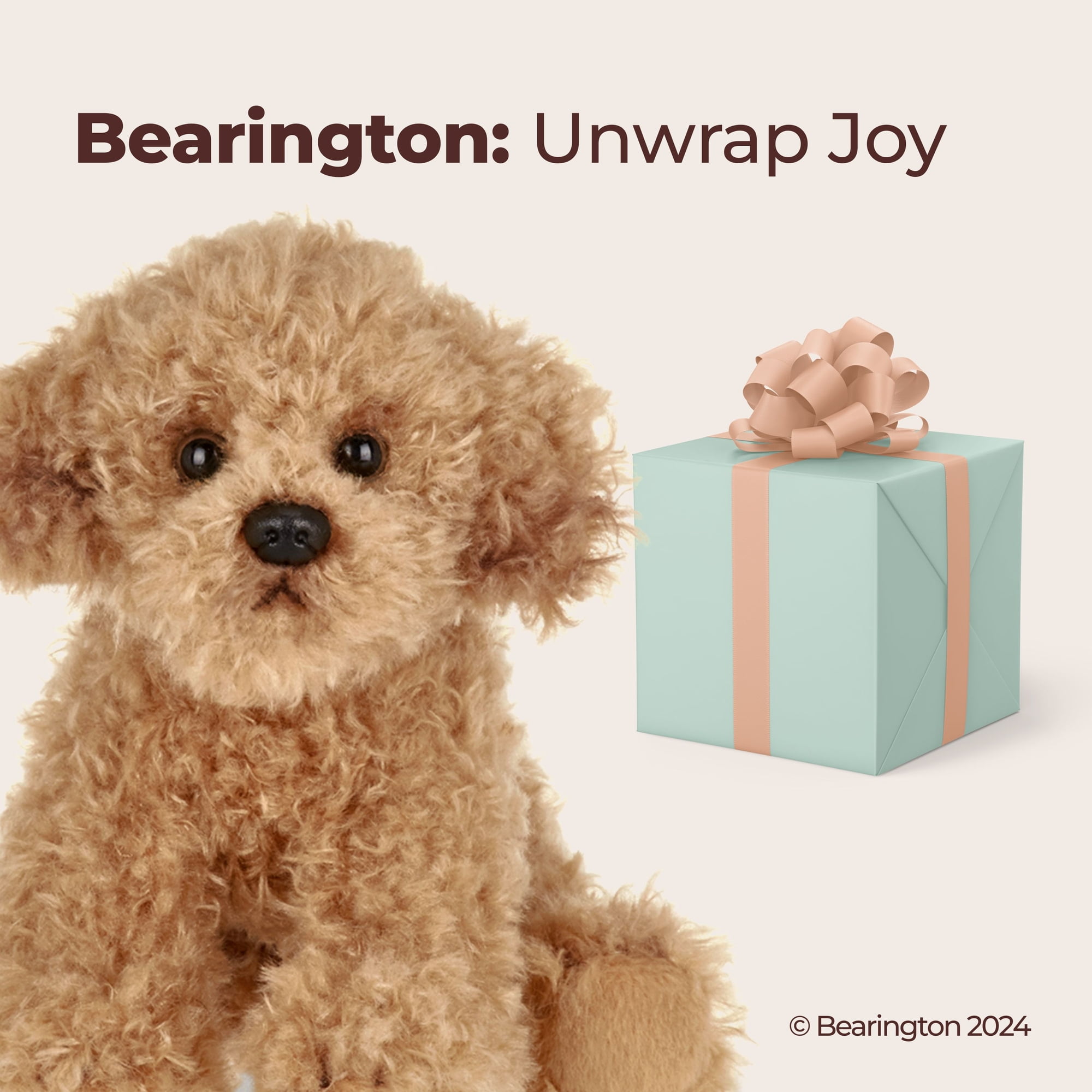 Bearington Kids Toy: Cute Labradoodle Doggy Plushie, Lil' Doodles