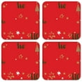 thumbnail image 1 of Vinyl Drink Coasters - Set of 4 - Ho Ho Ho, 1 of 3