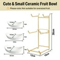 thumbnail image 3 of Bohorizon Fruit Basket for Kitchen, 3 Tier Fruit Holder , Fruit Stand Pack of 1 (White/Gold), 3 of 7