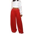 thumbnail image 1 of Gibobby pantalones colombianos de mujer casual estampado en caliente pantalones de pierna ancha pantalones de cintura (Rojo, XXL), 1 of 5