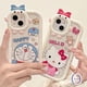 thumbnail image 2 of Funda De Dibujos Animados Hello Kitty Doraemon Samsung A03s A23 A13 A12 A53 A32 A03 A52 A73 A22 A02s A50 A51 A52s A21s A11 A33 A71 A50s 3D Bow-knot Little Monster Lens Pareja Suave Tpu Cubierta, 2 of 3