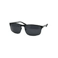 thumbnail image 2 of Mens Polarized Spring Hinge Rectangular Metal Rim Dress Sunglasses Matte Black, 2 of 3