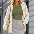 thumbnail image 4 of AherBiu Going out Tops for Women Slim Fitted Stretch Crewneck Long Sleeve Tops Comfy Tshirt Basic Layer Undershirt(X-Large,Army Green), 4 of 6