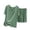 *Green, variant on Women's Ruff Trim V Neck Pajama Set,Short Sleeve Top and Shorts Loungewear Army Green,Women's Plus XL