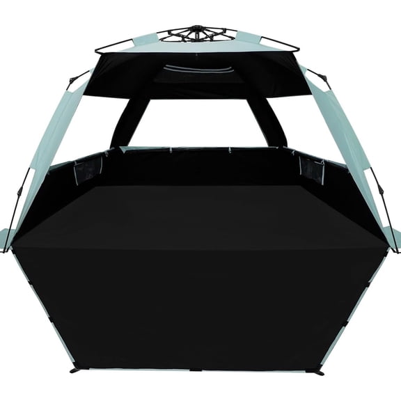 Pop Up Beach Tent Sun Shade Shelter for 3-4/5-6 Person, UV Protection, Extendable Floor with 3 Ventilating Windows Plus Carrying Bag, Stakes