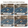thumbnail image 7 of ODIKA 4'x6' Washable Area Rug Non-Slip, Chair-Friendly, Flatwoven Vintage Plaid Frame Round Runway Themed Trailer Hooks Cowboy Refined Structured for Home Office, Under Desk, 7 of 7