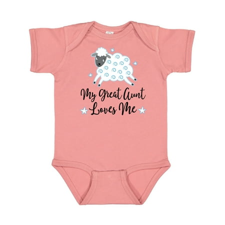 

Inktastic My Great Aunt Loves Me Lamb Gift Baby Boy or Baby Girl Bodysuit