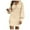 hwj# Beige93, variant on Women'S Sweater Dress Long Lantern Sleeve 1/4 Zipper Up Loose Fit Fashionable Solid Color Knitted Ribbed Medium Length Wool Dresses Pullover Jumper Sweaters,Beige,XXL