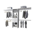 thumbnail image 3 of Modular Wardrobe Closet Organizer with Shelves, Hanging Rods and Drawers, White Freestanding Storage Cabinet System, 3 of 8