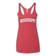 thumbnail image 2 of Wild Bobby State of Mississippi College Style Women Tri-Blend Racerback Tank Top, 2 of 6