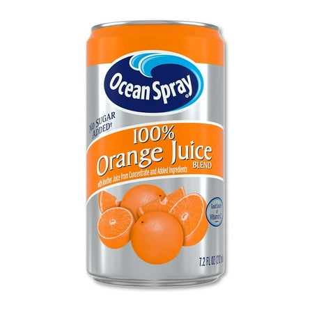 Ocean Spray 100% Orange Juice No Sugar Added 7.2 fl. oz. 24 Cans/Carton (2219) OCE02219