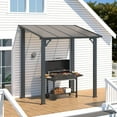 thumbnail image 3 of YODOLLA 5' x 8' Hardtop Gazebo Outdoor Aluminum Pergola ​For Garden, Patio, Backyard-Dark Grey, 3 of 8
