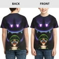 thumbnail image 3 of Boo Luigi's Mansion Game Teen T Shirts Unisex Crewneck Short Sleeve T-Shirt Tees Top For Boys Girls Youth Kids Medium, 3 of 7