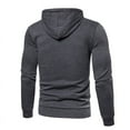 thumbnail image 3 of Caqnni Gym Outfits For Men Set Men's Tracksuit Winter SoftQuarter-Zip Hooded Sweatsuits Warm Pullover Coats 2 Pieces Outfits Set (Gray,M), 3 of 6