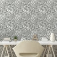thumbnail image 3 of Ambesonne Black and White Peel & Stick Wallpaper for Home, Floral Paisleys, 13"x36", Black White, 3 of 6