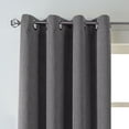 thumbnail image 3 of Eclipse Hadley 100% Blackout Curtain Panel, Linen Blend Grommet Window Curtain, 1 Panel, 50 In Wide x 95 In Long, Charcoal, 3 of 9