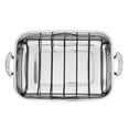 thumbnail image 3 of Cuisinart 17.7 in x 12 in Rectangle Nonstick Stainless Steel Roasting Pan & Rack Set of 1, 15" Non-Stick Rack, 3 of 6