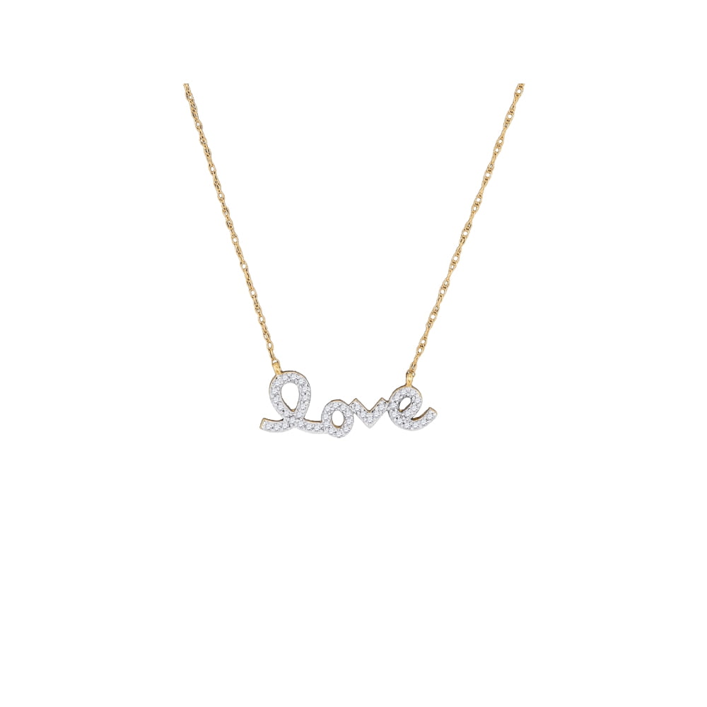 0.15ctw Diamond Love Necklace by GD