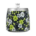 thumbnail image 7 of Yayeee Ashtray with Lid for Cigarette Smokeless Stainless Steel Home Ash Holder, White Flower Pattern, 7 of 7