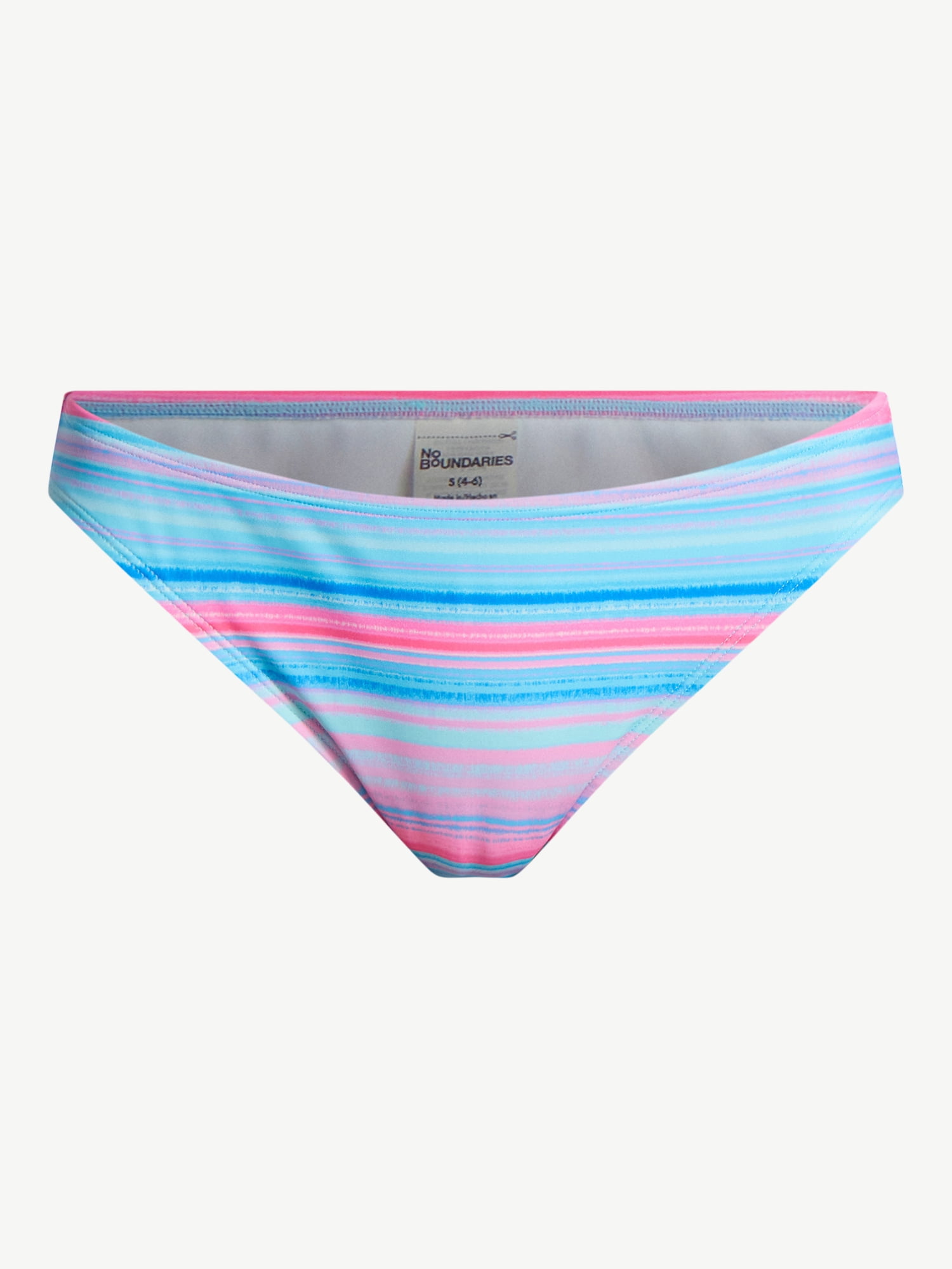 No Boundaries Multi Stripe Bikini Bottoms, Women’s