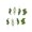 4pcs round shaped, variant on Artificial Eucalyptus Greenery Stems Eucalyptus Leaves Branches Leaves for Bridal Wedding Bouquet Table Centerpiece Home/Party Decor（4PCS）