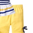 thumbnail image 5 of VBTAPA Girl Shorts Set Striped Babydoll Tops Elastic Waist Shorts 2 Piece Summer Outfit Blue 9-10Years, 5 of 6