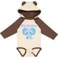 thumbnail image 3 of Inktastic Big Sister elephant Girls Long Sleeve Baby Bodysuit, 3 of 5