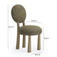 thumbnail image 3 of Sulley Olive Green Basketweave Dining Chair, 3 of 8