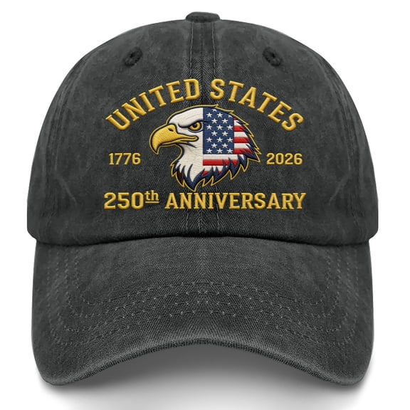 250 Anniversary USA hat, USA 250th Anniversary Print Distressed Casual Cap, 1776-2026 Commemorative Baseball Cap Gifts