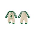 thumbnail image 2 of Cjfdfy Newborn Baby Girl Boys Christmas Jumpsuit Santa Claus Tree Plaid Long Sleeve Romper Little Baby Cute My First  Christmas Fall Winter Outfits 0-18M, 2 of 9
