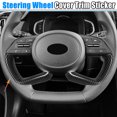 thumbnail image 2 of 2 Piezas Carbono Fibra Patrón Negro Interior Volante Funda Adornos Unique Bargains Adhesivo embellecedor para volante, 2 of 7