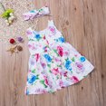 thumbnail image 2 of Diconna Robe Sans Manches pour Filles Imprimée avec Bandeau Élégant Jupe Coupe Ajustée Cool, 2 of 7