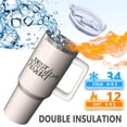thumbnail image 3 of 40oz Tumbler a Splendid Gift for Grandpa, Insulated Stainless Steel with Handle, Best Grandpa Ever Christmas Birthday, 3 of 5