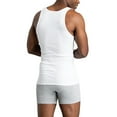 thumbnail image 5 of Fruit of the Loom Men's Tank Top Undershirts, Soft Ribbed A-Shirts, White Multipacks, Sizes S-5XB, 5 of 8