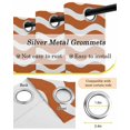 thumbnail image 6 of Orange White Blackout Curtains, Light Blocking Print Window Curtains, Modern Abstract Waves Water Ripple Striped Thermal Insulated Window Drapes for Living Room Kitchen Cafe 2 Panels, 84"W x 84"L, 6 of 9