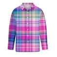 thumbnail image 5 of Qulqfy Womens Button Down Shirt Casual Plaid Long Sleeve Shirts Checkered Collared Shirts Tops for Women Trendy, 5 of 8