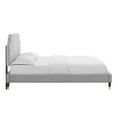 thumbnail image 5 of Modway Sienna Performance Velvet Queen Platform Bed in Light Gray, 5 of 10