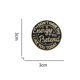 thumbnail image 4 of Brooch Pins, broche de solapa redondo con cita divertida, negro y dorado, 4 of 4
