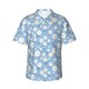 thumbnail image 1 of Balery Daisies Flowers Camisas hawaianas de manga corta para hombre, camisas playeras de corte holgado, camisas de vacaciones con botones,X-Large, 1 of 7
