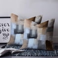 thumbnail image 2 of 24x24 Pillow Covers Set of 2, Abstract Gray Brown Throw Pillow Covers Decorative Couch Cushion Case, Oil Painting Color Blocks Microfiber Square Pillowcases for Bedroom Car Living Room, 2 of 7